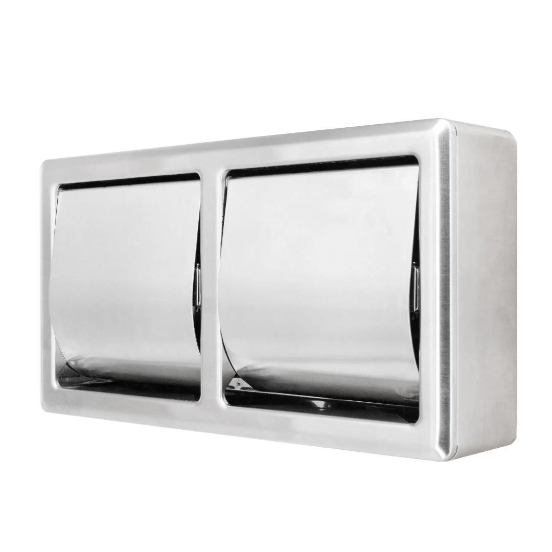 Stainless Steel Toilet Roll Holder - 2 Roll - Image 6