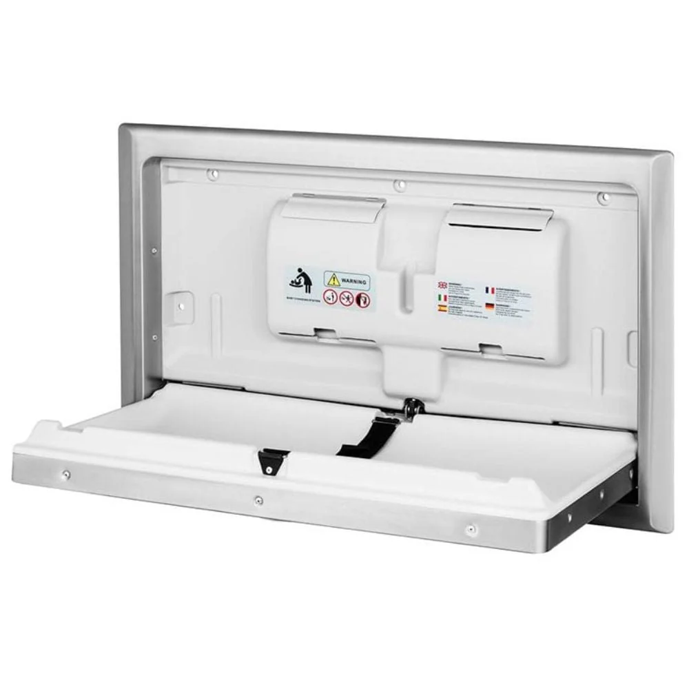 Stainless Steel Horizontal Recessed Baby Changing Station - Image 4