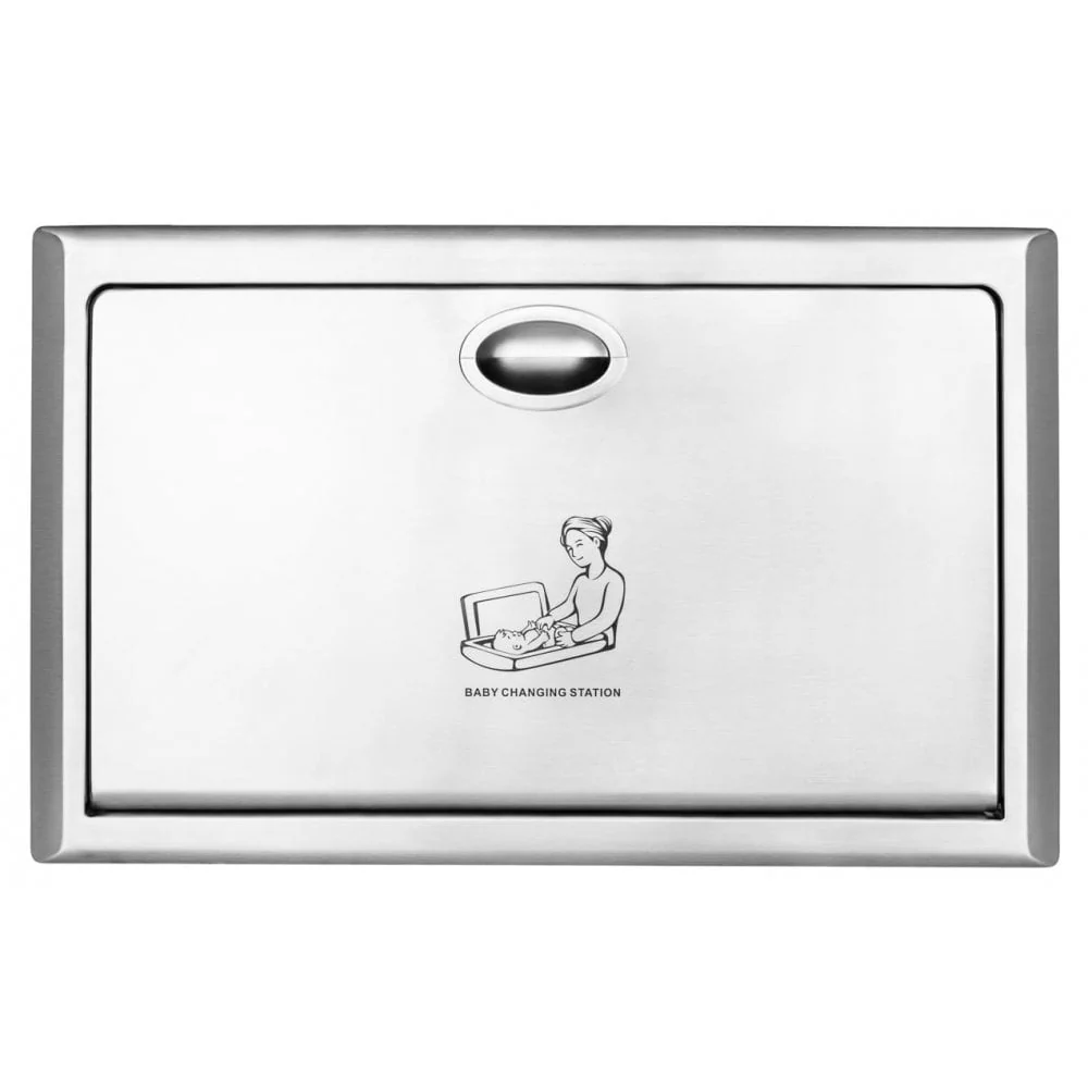 Stainless Steel Horizontal Recessed Baby Changing Station - Image 5